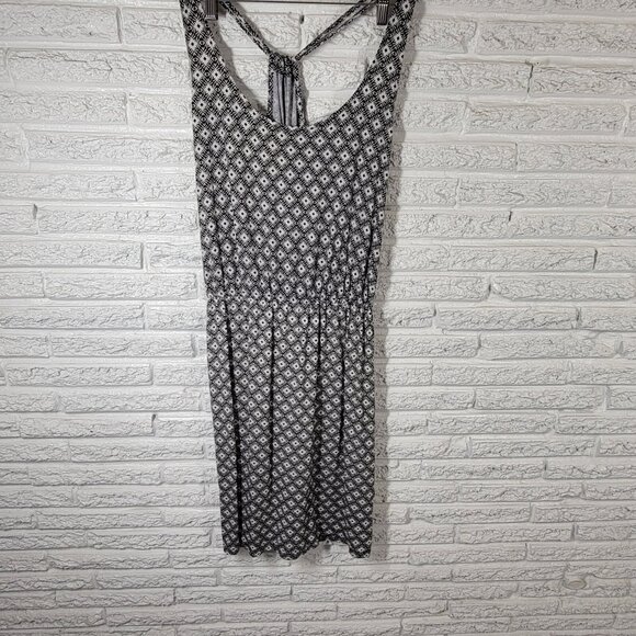 Old Navy Women Dress Extra Large XL Slip Black White Geometric GEO65XE - Picture 5 of 12